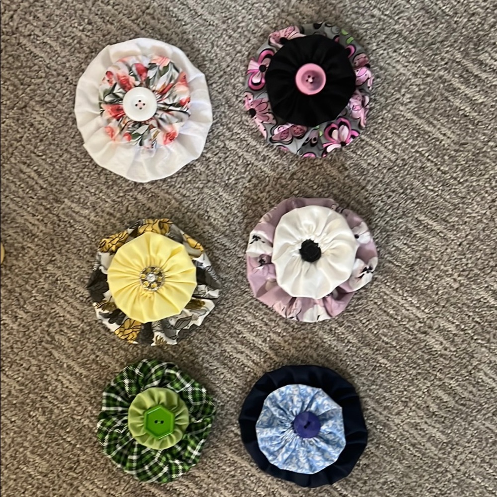 Floral Button Kids Hair Accessories Set
